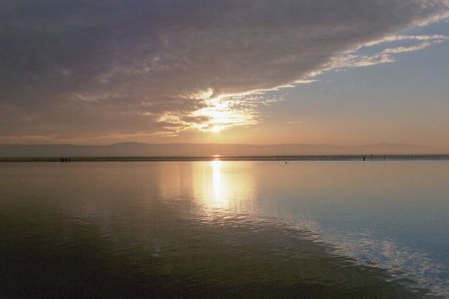 Sunset over the River Dee, Wirral