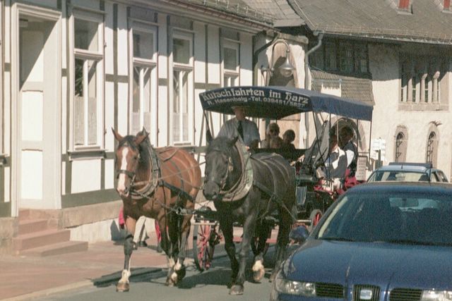 Tourist ride through Goslar